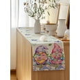 thumbnail image 5 of Table Runner 90 Inches Long for Kitchen Dining, Blue Purple Gnomes Dresser Scarf Farmhouse, Dining Table Decorations for Wedding/Parties, Spring Vintage Hydrangea Flower Leaf 13 x 90 In, 5 of 8