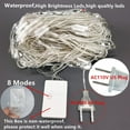 thumbnail image 4 of LED Net Mesh String Fairy Lights 200 LEDs 9.8FT x 6.6FT Net Lights  Plug in Waterproof Mesh Lights for Bushes Garden Patio Christmas Halloween Decorations (Green), 4 of 10