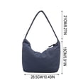 thumbnail image 3 of Women'S Solid Color Handbag Soft Nylon Shoulder Bag | Large Capacity Tote Purse for Daily Use | Handheld Armpit Crossbody Bag for Moms Commute Shopping, 3 of 6