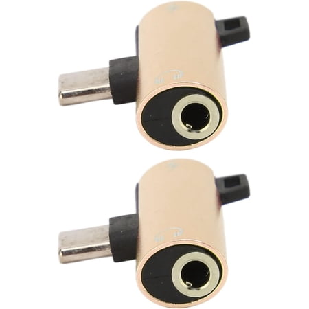 2Pcs USB C to 3.5mm Audio Adapter, USB C to Aux Adapter 2 in 1 Type C 3.5mm USB C to Audio Headphone Jack, Listening Music While Charging(Gold)