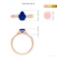 thumbnail image 5 of ANGARA Lab Grown 1.15 Ct Blue Sapphire Twisted Shank Engagement Ring for Women in 14K Rose Gold (Size-8x6mm) | September Birthstone, Anniversary, Jewelry Gift for Women | Lab-Grown Blue Sapphire Ring, 5 of 8