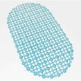 thumbnail image 2 of Light Blue Vinyl Non-Slip Bathtub Shower Mat With Suction Cups -27" x15", 2 of 4