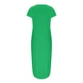 thumbnail image 5 of Bigersell Summer Midi Dresses for Women Summer Female V-Neck Short Sleeve Maxi Casual Dress Style D-172 Wedding Guest Dress Regular Summer Dresses , Green M, 5 of 6