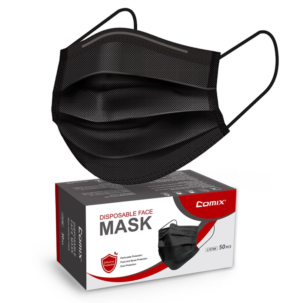 COMIX Disposable Earloop Face Masks, 50 Count