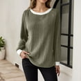 thumbnail image 2 of EDFBUYKRS Mesh Tops for Women Sheer Lace Long Sleeve Shirts See Through Party Club Blouse M, 2 of 6