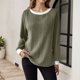 thumbnail image 1 of MHFRRA Camisetas Casuales para Mujer, Corte Holgado, Manga Larga, Cuello Redondo, Jersey Elegante y Cómodo, Ropa Informal para Uso Diario. Verde, 1 of 5