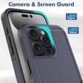 thumbnail image 5 of for iPhone 16 Pro Max Case, Military-Grade Drop Phone Case iPhone 16 Pro Max, Heavy Duty 2 in 1 Full Body Rugged Shockproof Protection Hybrid Hard PC Bumper Drop Protective Girls Women Men ,Darkblue, 5 of 5