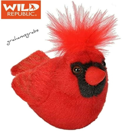 NORTHERN CARDINAL Audubon REAL BIRD CALL WILD REPUBLIC PLUSH STUFFED ANIMAL NEW
