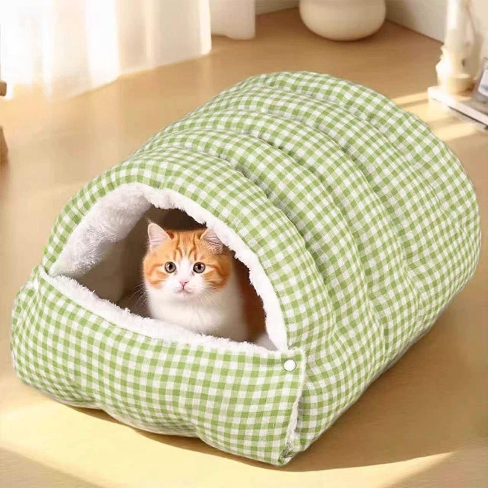Chmadoxn Pet Bed Pet Villa Cats Bed Bed Removable Dog Bed Winter Warm Cats Bed Two Purpose Pet Nests Pet Mat Fabric Pets Bed