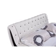 thumbnail image 3 of US Pride Furniture Dorian Contemporary Button Tufted Faux Leather Platform Bed, White/Black, California King, 3 of 4