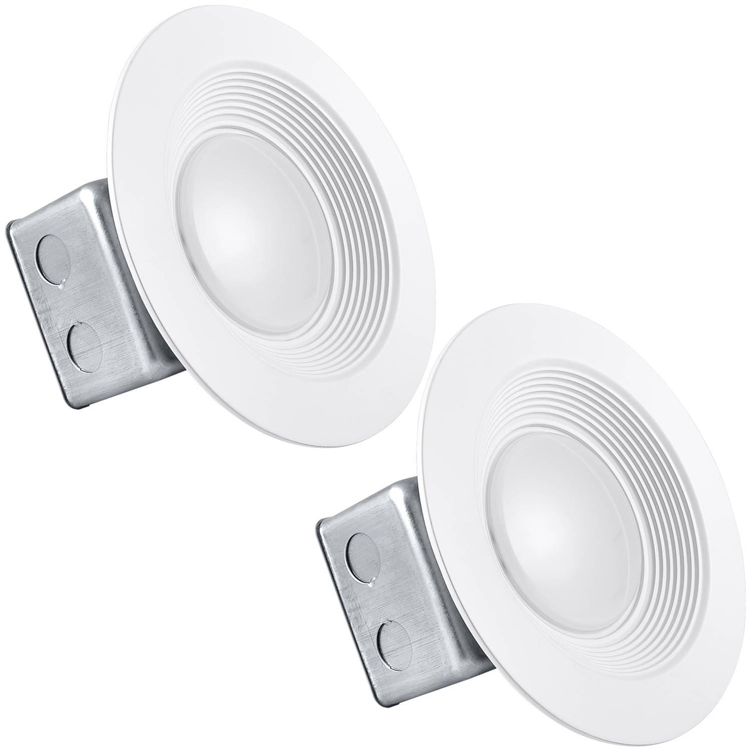 2Pack 5/6 Inch Junction Box LED Retrofit Downlight, Luxrite, 15W (100W