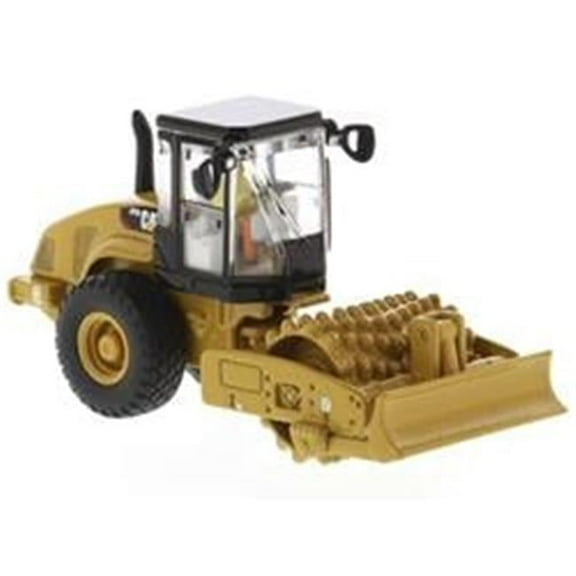 CAT Caterpillar CS56 Padfoot Drum Vibratory Soil Compactor with Operator High Line Series 1 by 87 Scale Diecast Model Car
