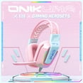 thumbnail image 6 of Gaming Headset with Mic for PC PS4 PS5 Xbox One Switch,Gamer Headphones Video Game Computer Gaming Headsets with Noise Cancelling Microphone Gaming Head Set Laptop Accessories,Pink, 6 of 9
