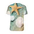 thumbnail image 3 of Haiem Hip Hop Hipster Baseball Jersey Button Down Shirts Sports Uniforms Men Women Jersey(Starfish And Seashell,3X-Large), 3 of 9
