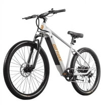 GOTRAX D1RT 27.5" Adult Electric Mountain Bike, 350W 36V 10.4Ah Shimano 7 Speed 20mph Up to 300lb E-Bike,Grey