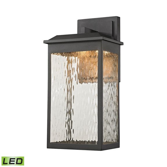 Elk Home 8-Inch Wide Outdoor Newcastle Wall Sconce, Matte Black