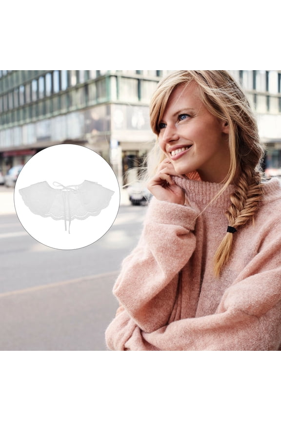 Women's Detachable Cotton False Collar Shawl 1 Piece Professional Style Accessory