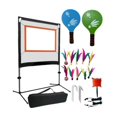 thumbnail image 1 of Wweixi Portable Badminton Net With Stand Rackets Storage Bag And Beginner Sports Accessories For Outdoor Fun 1 Red Rope Beaches, 1 of 6