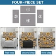thumbnail image 6 of Whosucclay Aztec Tribe Geometric Sunflower Print Recliner Covers 4 Pieces Recliner Slipcovers Furniture Protector Dog Couch Recliner Cover with Pocket Washable Reclining Chair Protector for Pets, 6 of 8