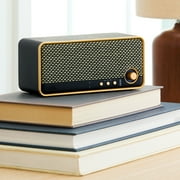 onn Medium Black Wi-Fi Speaker with Multi-Directional Sound and Bluetooth