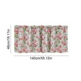 thumbnail image 3 of Printed Curtain Valance Rod Pocket Kitchen Curtain Short Sheer Translucent Window Treatment Spring Floral Decoration for Cafe Living Room Bathroom Decorative Tiers 55.12x18.11 Inches, 3 of 5