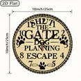 thumbnail image 3 of 2D flat 1pc, Shut The Gate_ wood wall clock Home&Seasonal Decoration, For Yard, Mall, Garage, Coffee Shop, Home, Best Gift, for a Friend room decor halloween 10*10inch, 3 of 9