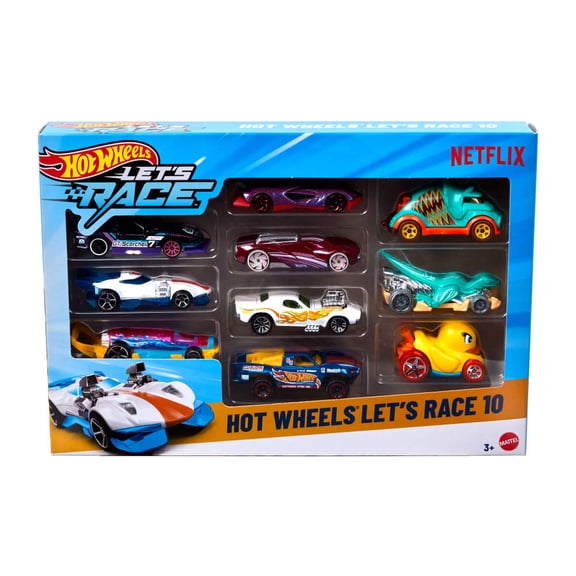 Vehículo de Juguete Mattel Hot Wheels Let's Race Paquete de 10 Autos Sorpresa