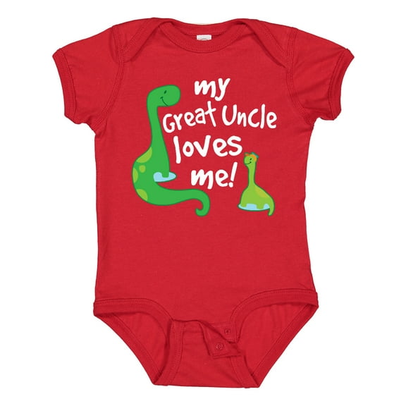 Inktastic My Great Uncle Loves Me Dinosaur Boys Baby Bodysuit