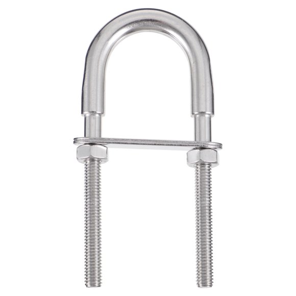 KAKOWELY Stainless U Bolt 2 Pcs Stainless U Bolt U Type Cards U Shaped Tube Clamp Hardwares Accessories3.58"X1.77"X0.59"