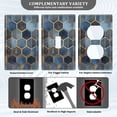 thumbnail image 3 of Yayeee Blank Wall Plate Cover 1-Gang 4.5"x2.7" Home Unused Decorative Outlet, Elegant Hexagon Pattern, 3 of 7