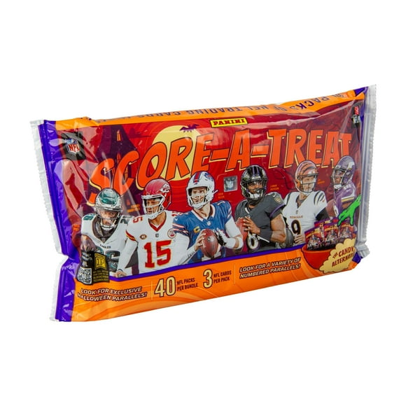 Paquete de cartas coleccionables Panini Score-A-Treat para Halloween 2025