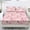 Pink Santa Print, variant on Garronmavis Purple Damask Pattern Twin Size Bedding Set, 3 Piece Soft Breathable Fitted Sheet & 2 Pillow Shams, Wrinkle Resistant Vintage Bed Cover for Bedroom Guest