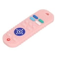 thumbnail image 4 of Juguetes de dentición con control remoto de silicona, suaves, con simulación de TV, para bebés, mordedores masticables con control remoto para niños y niñas, color rosa, 4 of 14