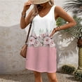 thumbnail image 2 of JULMCOMO Petite Summer Dresses for Women Vacation Beach Swim Cover Up Sleeveless T Shirt Dresses Casual Loose Tank Dresses Pink XL, 2 of 6