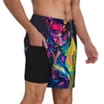thumbnail image 2 of Fuzoiu Neon Pop Art Pitbull Print Men's Swim Shorts,Quick-Dry Double-Layer Swim Trunks,Board Trunks,Beach Shorts Swimwear Bathing Suits-X-Large, 2 of 6