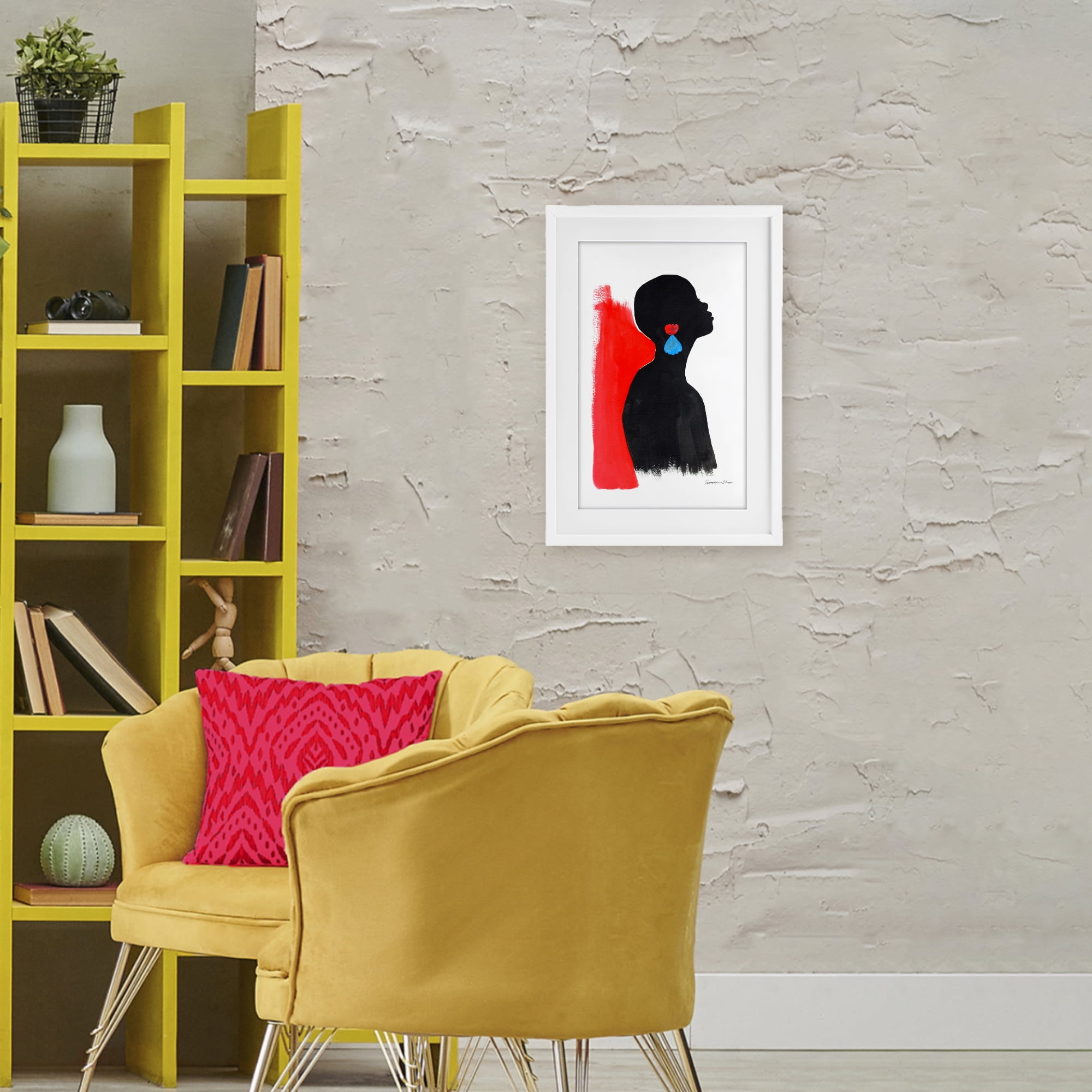 Stupell Industries Dreaming In Color White Framed Print Under Glass, design by Simone Elum