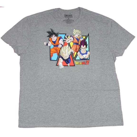 Dragon Ball Z Mens T-Shirt - Triangled Characters Red Tri Vegeta Image (3X-Large)