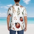 thumbnail image 3 of Lsque Watercolor Ladybug pattern Hawaiian Shirt for Men, Unisex Summer Beach Casual Short Sleeve Button Down Shirts-Medium, 3 of 9