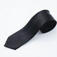thumbnail image 3 of Cravate Homme Skinny Classique Noire Mariage Cravate Garçon Slim --..nouvelle Fête Unie, 3 of 9