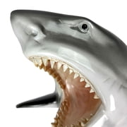 Zeckos 16 inch Great White Shark Head Wall Mount Trophy Resin Ocean Nautical Decor