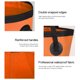 thumbnail image 2 of Contenedor Portátil Con Cubo Plegable 20L para Acampar Y Pescar () Naranja, 2 of 9