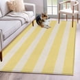 thumbnail image 2 of Yellow Striped Area Rug 3x5 Washable Rug Non Slip Beige Retro Minimalism Abstract Stripes Large Area Rug Indoor Floor Carpet for Entryway Bedroom Kitchen Living Room Home Office Dining Room Nursery, 2 of 9
