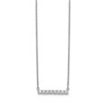 thumbnail image 2 of 14K White Gold Cable Diamond Necklace Chain Bar 18 inch 3 mm, 2 of 2