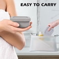thumbnail image 5 of Shampoo Bar Holder & Travel Soap Case - Leakproof Shatter-Proof Portable Soap Dish with Drainage & Lid - for Kitsch, Viori, Dove Bars - Gym, Camping & TSA Friendly (Deep Gray), 5 of 6