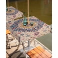 thumbnail image 2 of Outdoor Tablecloth with Umbrella Hole for Patio/Picnic/Party/Camping, Boho Southwest Waterproof Table Cloth Square Cover Washable, Vintage Country Ethnic Nation Motifs 60"x 60", 2 of 7