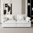 thumbnail image 1 of The Magic Home Cloud Modular Linen Sectional Sofa, White, 1 of 13