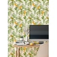 thumbnail image 2 of ohpopsi Pebbles Green Paradise Wallpaper, 19.7-in by 33-ft, 54.18 sq. ft., 2 of 2