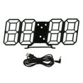 thumbnail image 2 of Reloj Despertador Digital, Pantalla Grande LED Reloj Despertador Digital 3D Control De Voz Inteligente Ajuste Automático De Brillo Estéreo Digital Para Pared Para Escritorio, 2 of 7