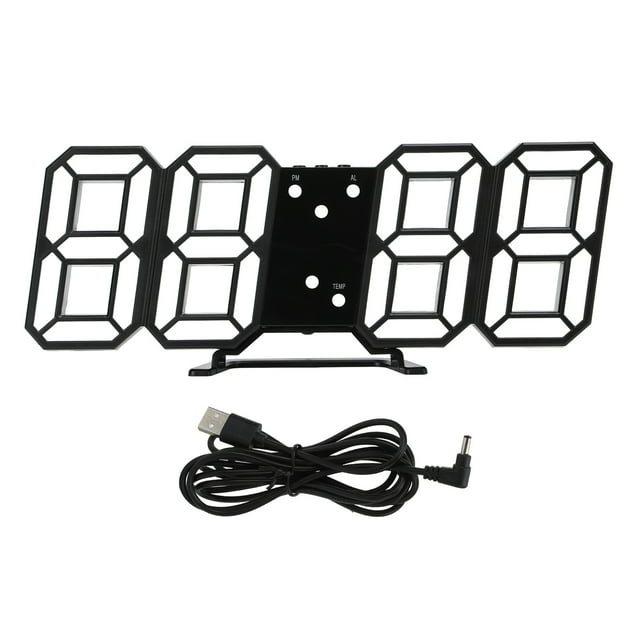 D Reloj despertador digital Reloj electrónico 3D LED D Reloj electrónico Reloj de pared DLED El mejor de su clase Jadeshay A