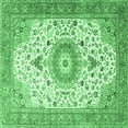 thumbnail image 1 of Ahgly Company Indoor Square Medallion Emerald Green Traditional Area Rugs, 7' Square, 1 of 4